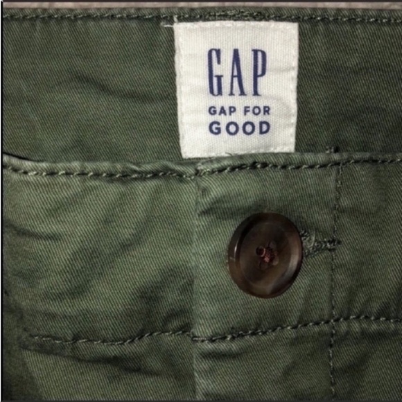 Gap Girl Friend Chino Green Pants Casual Career Work Size 4 - Picture 5 of 10